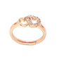 Dual Heart Gold Ring