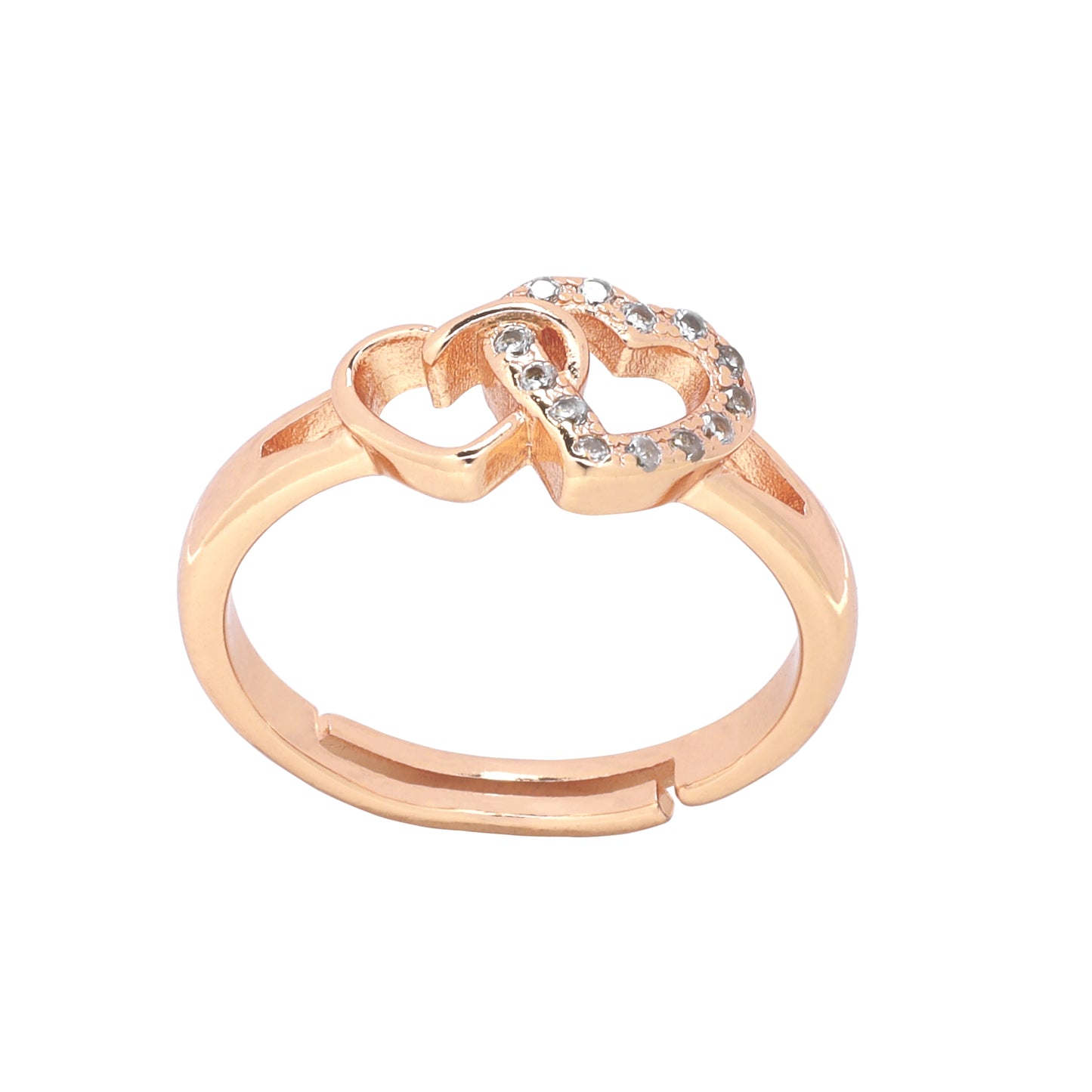 Dual Heart Gold Ring