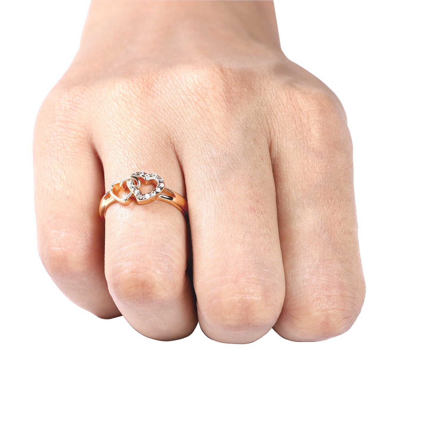 Dual Heart Gold Ring