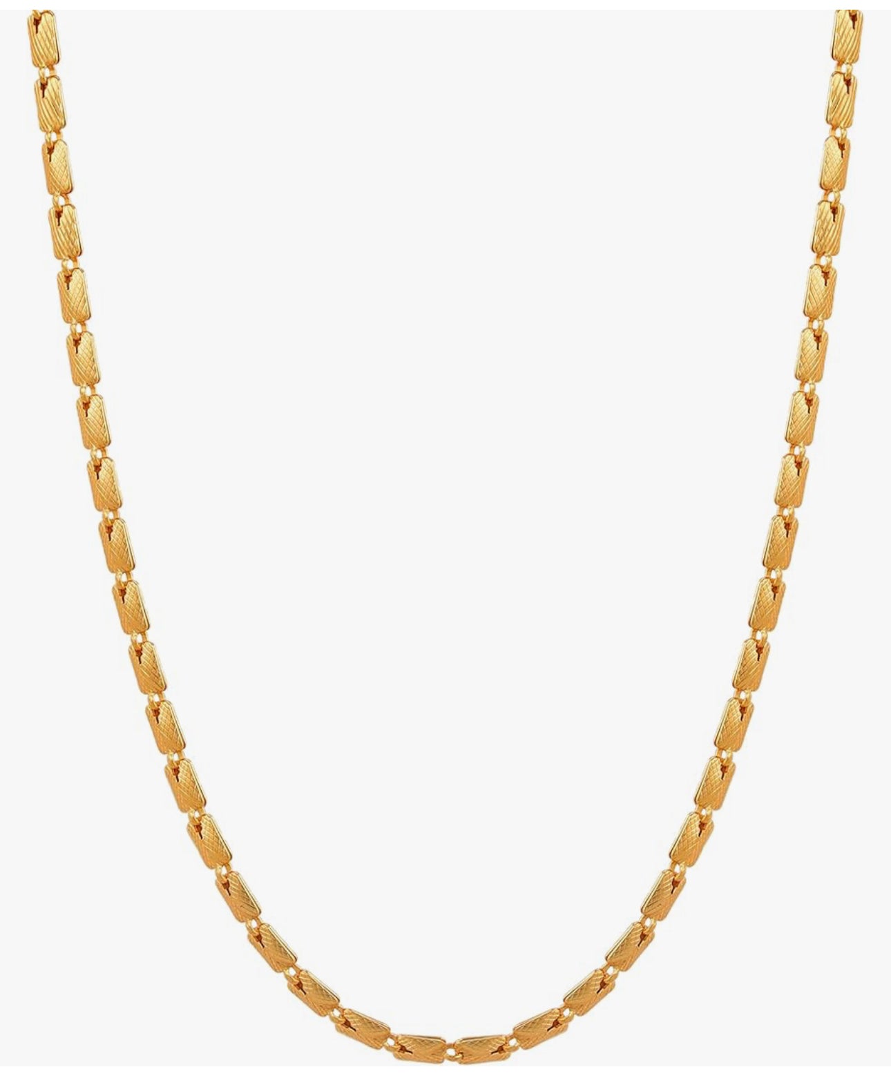 Gold Plated Flat Shaped Chain for Men