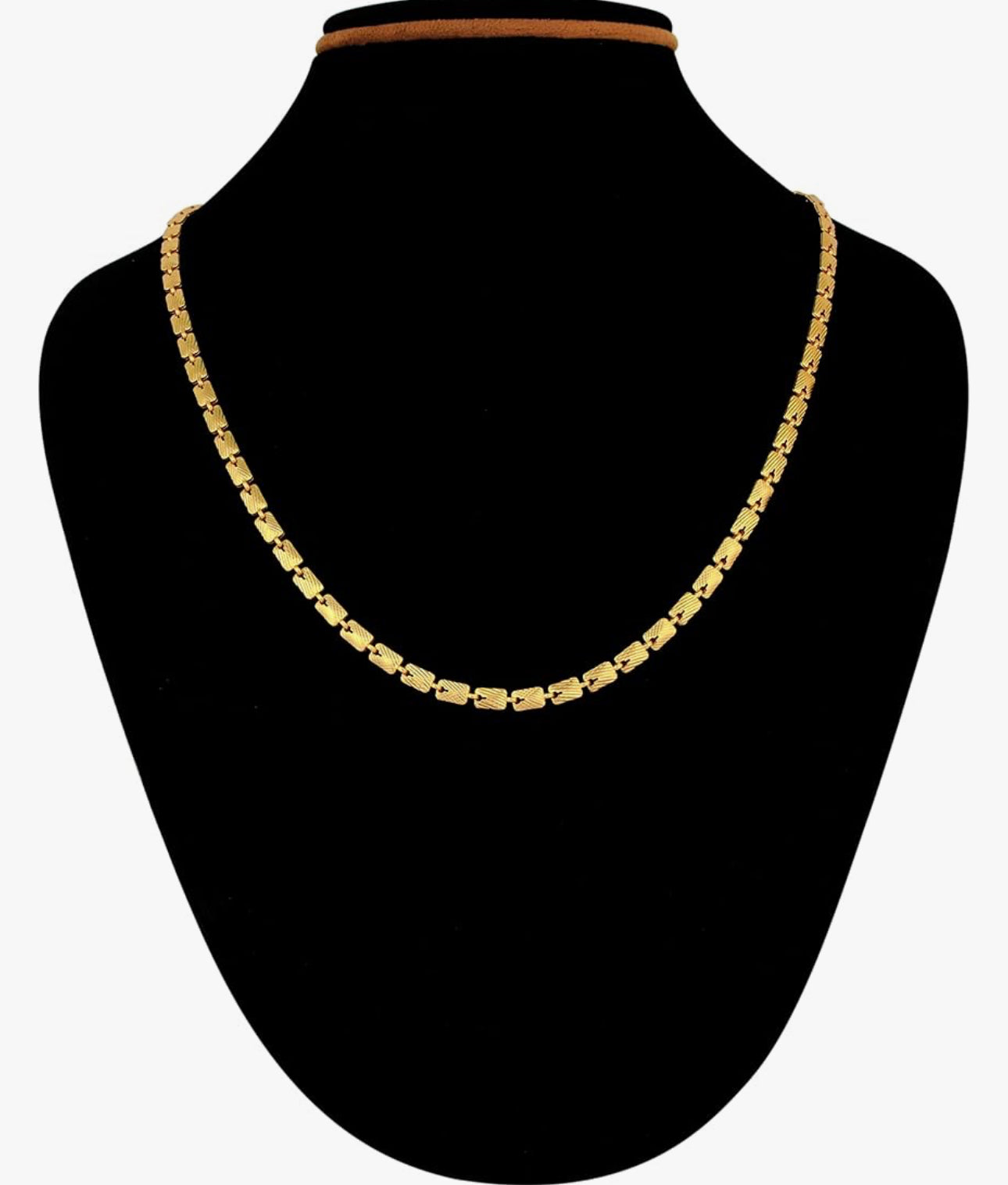 Gold Plated Flat Shaped Chain for Men