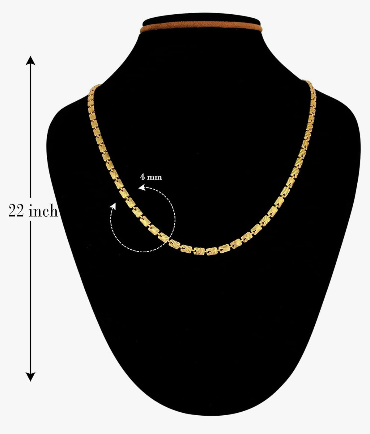 Gold Plated Flat Shaped Chain for Men